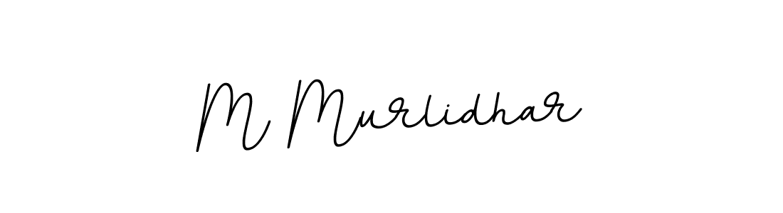 How to make M Murlidhar name signature. Use BallpointsItalic-DORy9 style for creating short signs online. This is the latest handwritten sign. M Murlidhar signature style 11 images and pictures png