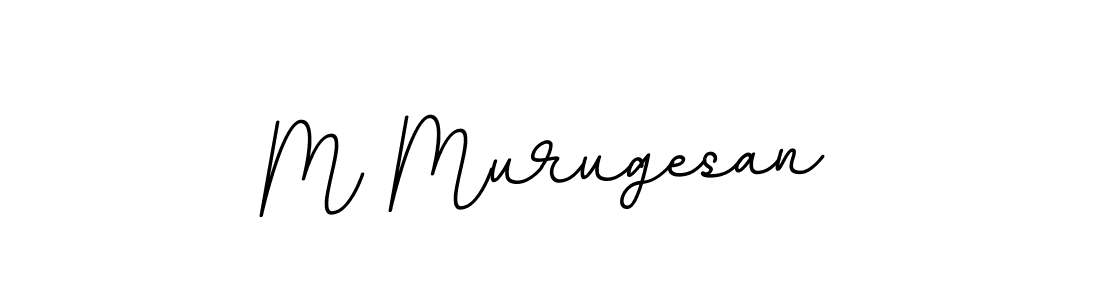 Use a signature maker to create a handwritten signature online. With this signature software, you can design (BallpointsItalic-DORy9) your own signature for name M Murugesan. M Murugesan signature style 11 images and pictures png