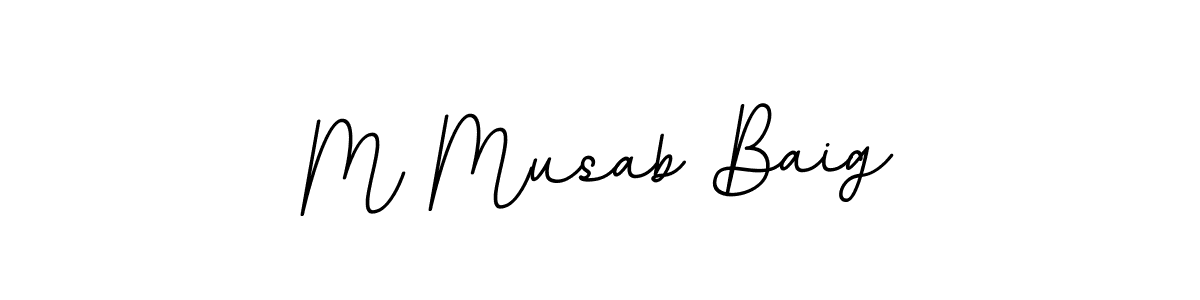M Musab Baig stylish signature style. Best Handwritten Sign (BallpointsItalic-DORy9) for my name. Handwritten Signature Collection Ideas for my name M Musab Baig. M Musab Baig signature style 11 images and pictures png