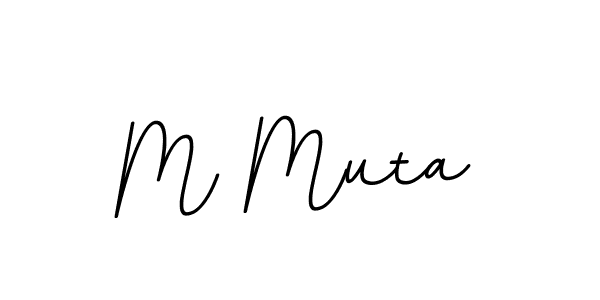 How to make M Muta signature? BallpointsItalic-DORy9 is a professional autograph style. Create handwritten signature for M Muta name. M Muta signature style 11 images and pictures png