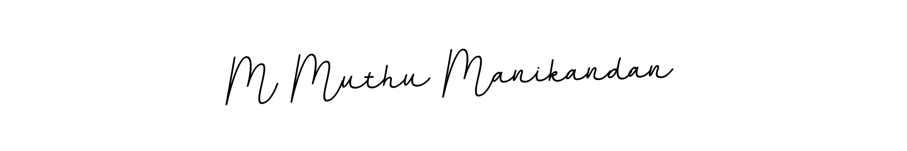 How to make M Muthu Manikandan name signature. Use BallpointsItalic-DORy9 style for creating short signs online. This is the latest handwritten sign. M Muthu Manikandan signature style 11 images and pictures png