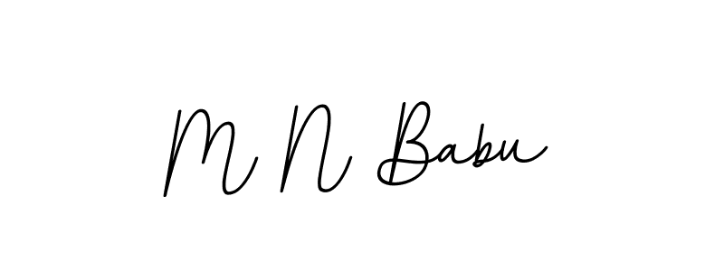 Design your own signature with our free online signature maker. With this signature software, you can create a handwritten (BallpointsItalic-DORy9) signature for name M N Babu. M N Babu signature style 11 images and pictures png