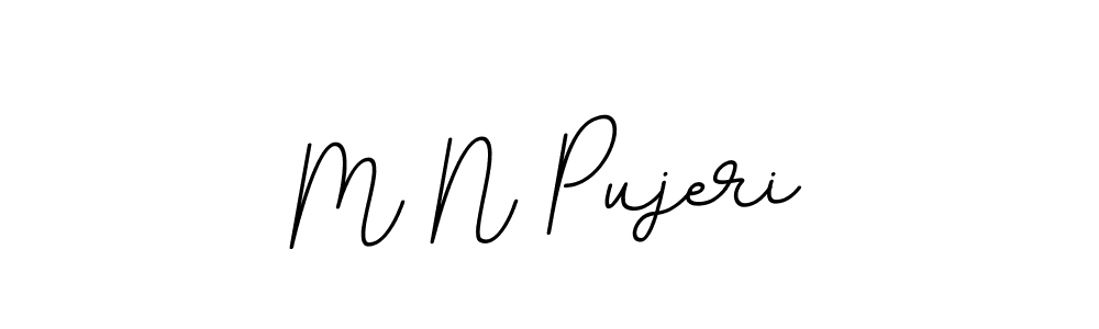 Make a beautiful signature design for name M N Pujeri. With this signature (BallpointsItalic-DORy9) style, you can create a handwritten signature for free. M N Pujeri signature style 11 images and pictures png