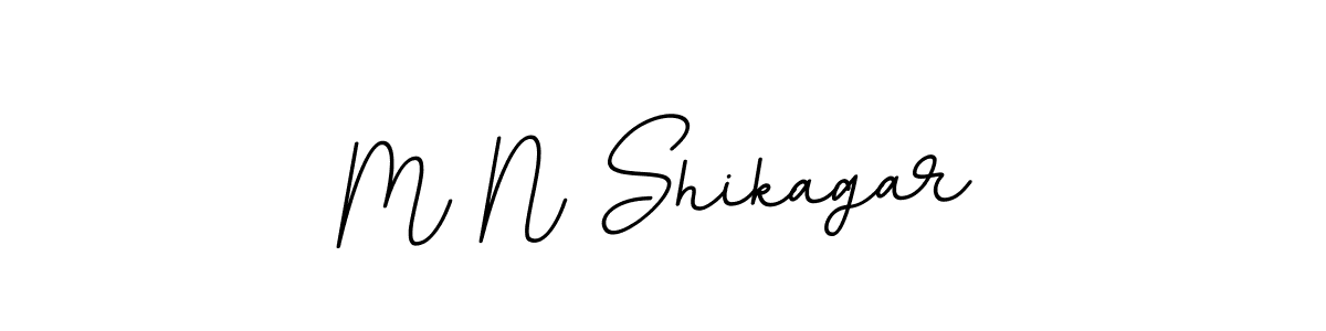 Design your own signature with our free online signature maker. With this signature software, you can create a handwritten (BallpointsItalic-DORy9) signature for name M N Shikagar. M N Shikagar signature style 11 images and pictures png