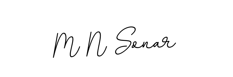 Create a beautiful signature design for name M N Sonar. With this signature (BallpointsItalic-DORy9) fonts, you can make a handwritten signature for free. M N Sonar signature style 11 images and pictures png