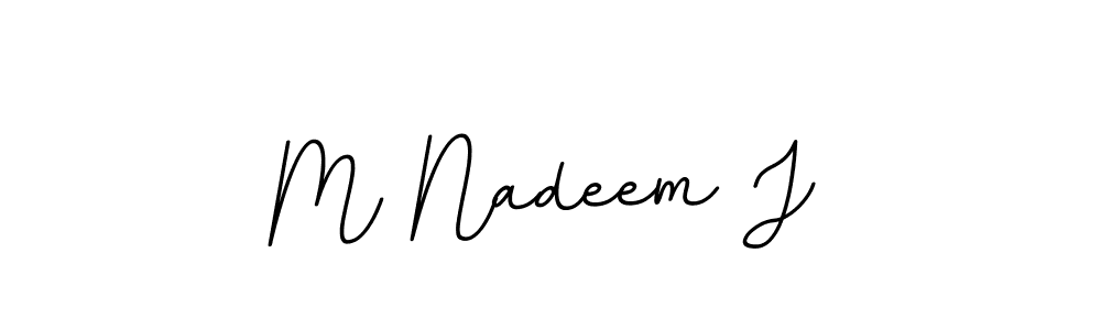 Also we have M Nadeem J name is the best signature style. Create professional handwritten signature collection using BallpointsItalic-DORy9 autograph style. M Nadeem J signature style 11 images and pictures png