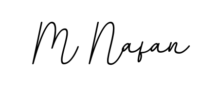 Design your own signature with our free online signature maker. With this signature software, you can create a handwritten (BallpointsItalic-DORy9) signature for name M Nafan. M Nafan signature style 11 images and pictures png