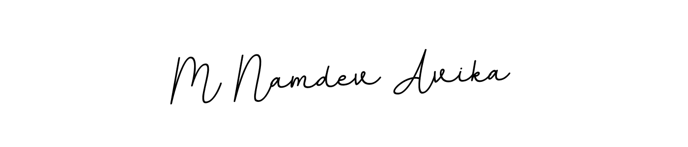 if you are searching for the best signature style for your name M Namdev Avika. so please give up your signature search. here we have designed multiple signature styles  using BallpointsItalic-DORy9. M Namdev Avika signature style 11 images and pictures png