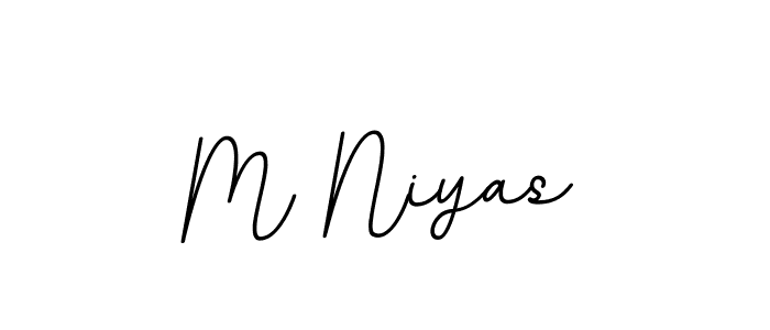 Also we have M Niyas name is the best signature style. Create professional handwritten signature collection using BallpointsItalic-DORy9 autograph style. M Niyas signature style 11 images and pictures png