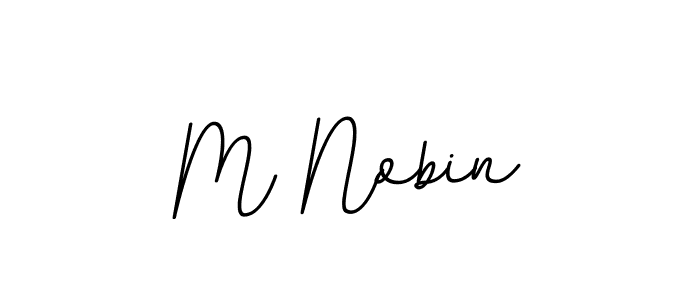 BallpointsItalic-DORy9 is a professional signature style that is perfect for those who want to add a touch of class to their signature. It is also a great choice for those who want to make their signature more unique. Get M Nobin name to fancy signature for free. M Nobin signature style 11 images and pictures png