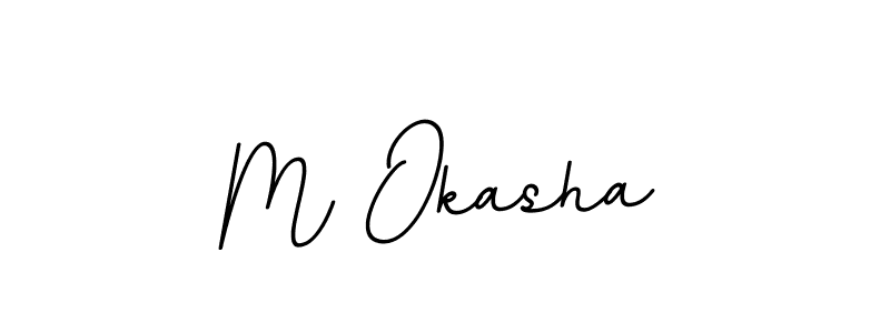 How to make M Okasha name signature. Use BallpointsItalic-DORy9 style for creating short signs online. This is the latest handwritten sign. M Okasha signature style 11 images and pictures png