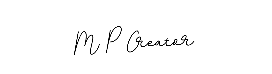 Make a beautiful signature design for name M P Creator. With this signature (BallpointsItalic-DORy9) style, you can create a handwritten signature for free. M P Creator signature style 11 images and pictures png