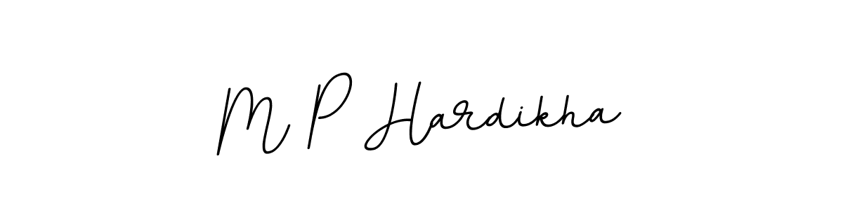 The best way (BallpointsItalic-DORy9) to make a short signature is to pick only two or three words in your name. The name M P Hardikha include a total of six letters. For converting this name. M P Hardikha signature style 11 images and pictures png