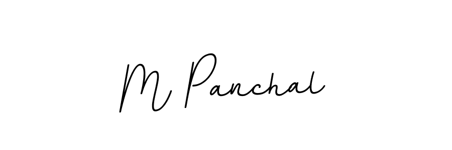 How to make M Panchal name signature. Use BallpointsItalic-DORy9 style for creating short signs online. This is the latest handwritten sign. M Panchal signature style 11 images and pictures png