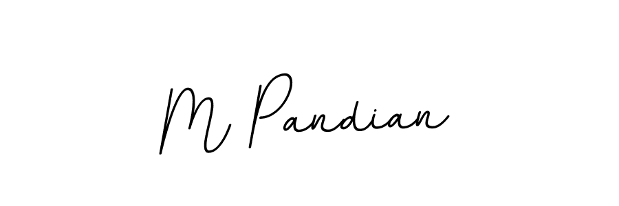 You should practise on your own different ways (BallpointsItalic-DORy9) to write your name (M Pandian) in signature. don't let someone else do it for you. M Pandian signature style 11 images and pictures png
