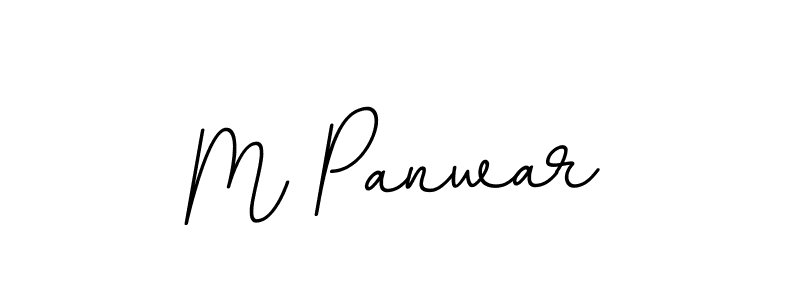 Make a beautiful signature design for name M Panwar. With this signature (BallpointsItalic-DORy9) style, you can create a handwritten signature for free. M Panwar signature style 11 images and pictures png