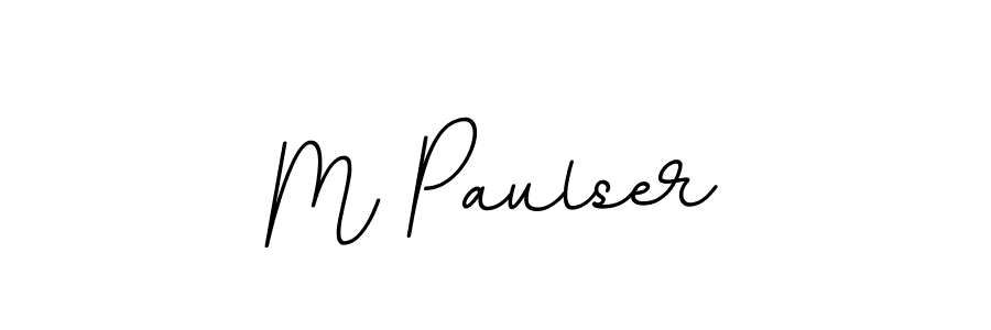 Design your own signature with our free online signature maker. With this signature software, you can create a handwritten (BallpointsItalic-DORy9) signature for name M Paulser. M Paulser signature style 11 images and pictures png