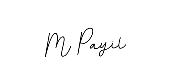 Create a beautiful signature design for name M Payil. With this signature (BallpointsItalic-DORy9) fonts, you can make a handwritten signature for free. M Payil signature style 11 images and pictures png