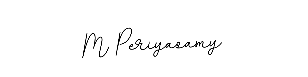 Create a beautiful signature design for name M Periyasamy. With this signature (BallpointsItalic-DORy9) fonts, you can make a handwritten signature for free. M Periyasamy signature style 11 images and pictures png