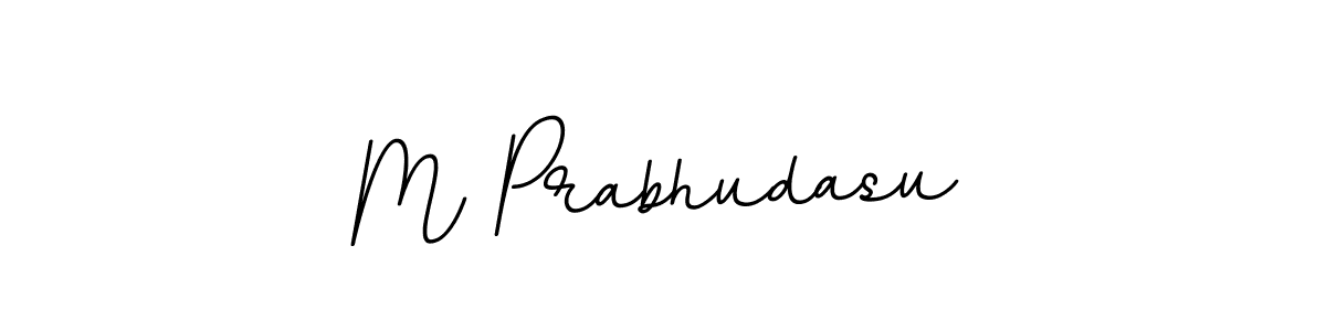 Use a signature maker to create a handwritten signature online. With this signature software, you can design (BallpointsItalic-DORy9) your own signature for name M Prabhudasu. M Prabhudasu signature style 11 images and pictures png