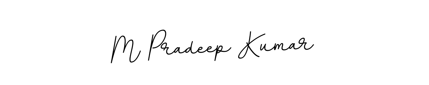 This is the best signature style for the M Pradeep Kumar name. Also you like these signature font (BallpointsItalic-DORy9). Mix name signature. M Pradeep Kumar signature style 11 images and pictures png