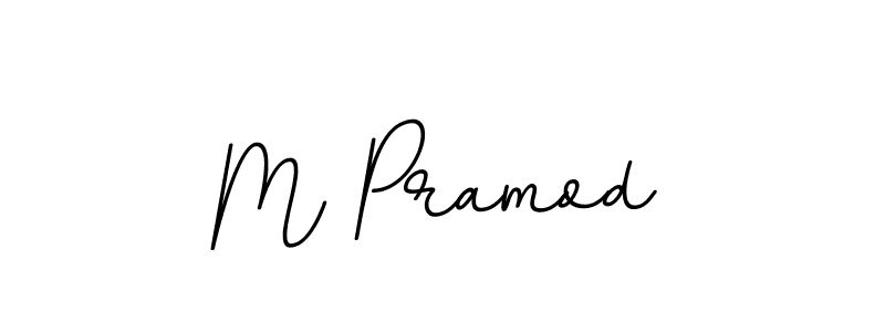 Use a signature maker to create a handwritten signature online. With this signature software, you can design (BallpointsItalic-DORy9) your own signature for name M Pramod. M Pramod signature style 11 images and pictures png