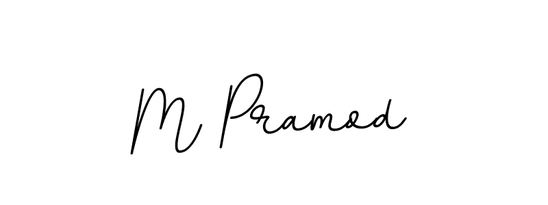 Create a beautiful signature design for name M Pramod. With this signature (BallpointsItalic-DORy9) fonts, you can make a handwritten signature for free. M Pramod signature style 11 images and pictures png