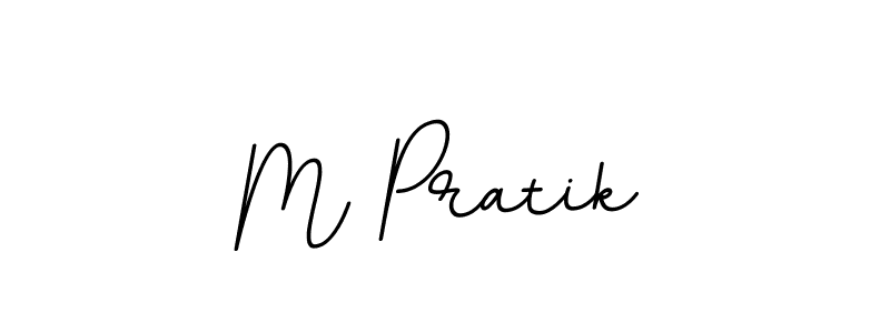 The best way (BallpointsItalic-DORy9) to make a short signature is to pick only two or three words in your name. The name M Pratik include a total of six letters. For converting this name. M Pratik signature style 11 images and pictures png