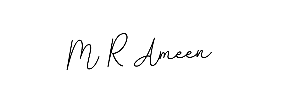 Make a beautiful signature design for name M R Ameen. With this signature (BallpointsItalic-DORy9) style, you can create a handwritten signature for free. M R Ameen signature style 11 images and pictures png