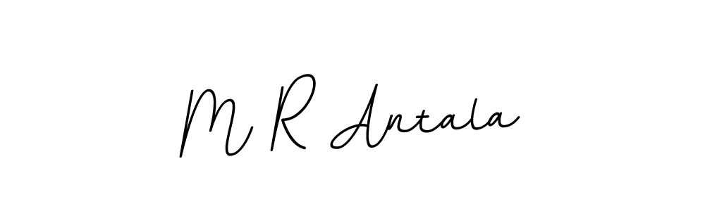 Create a beautiful signature design for name M R Antala. With this signature (BallpointsItalic-DORy9) fonts, you can make a handwritten signature for free. M R Antala signature style 11 images and pictures png
