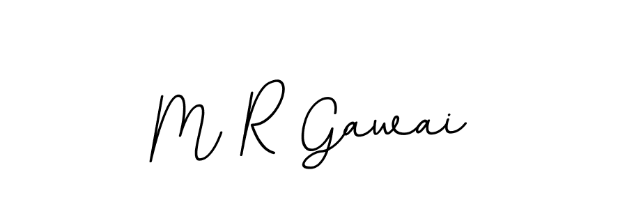 Create a beautiful signature design for name M R Gawai. With this signature (BallpointsItalic-DORy9) fonts, you can make a handwritten signature for free. M R Gawai signature style 11 images and pictures png