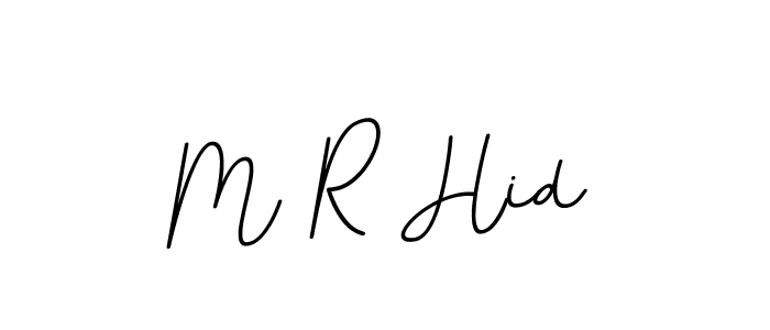 The best way (BallpointsItalic-DORy9) to make a short signature is to pick only two or three words in your name. The name M R Hid include a total of six letters. For converting this name. M R Hid signature style 11 images and pictures png