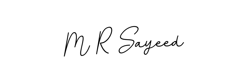 How to make M R Sayeed name signature. Use BallpointsItalic-DORy9 style for creating short signs online. This is the latest handwritten sign. M R Sayeed signature style 11 images and pictures png