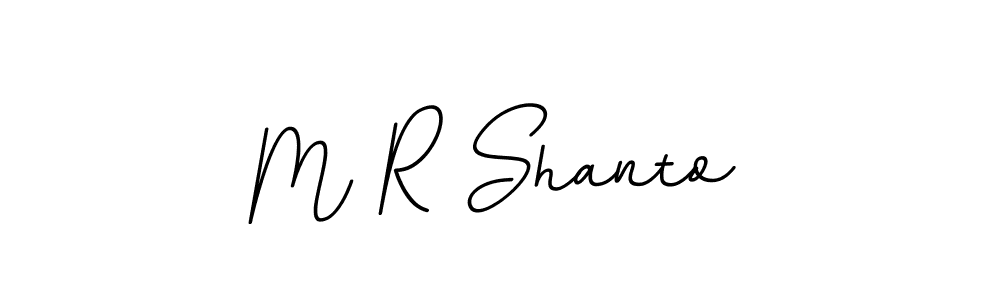 Make a beautiful signature design for name M R Shanto. With this signature (BallpointsItalic-DORy9) style, you can create a handwritten signature for free. M R Shanto signature style 11 images and pictures png