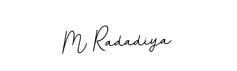 Make a beautiful signature design for name M Radadiya. With this signature (BallpointsItalic-DORy9) style, you can create a handwritten signature for free. M Radadiya signature style 11 images and pictures png