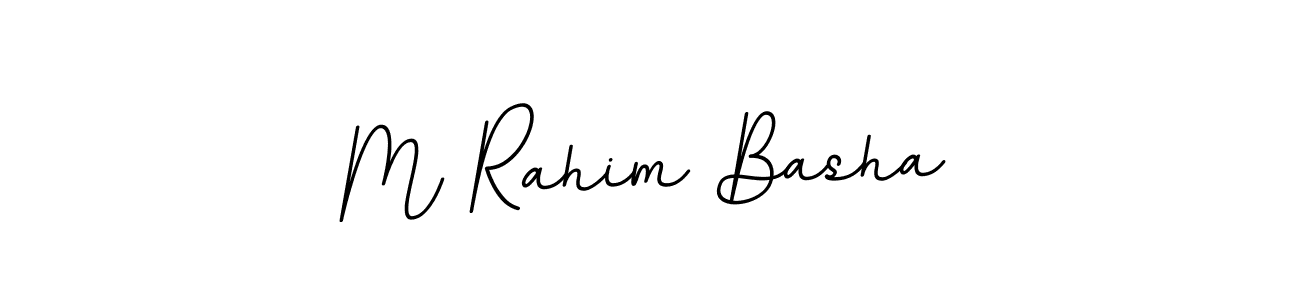 You should practise on your own different ways (BallpointsItalic-DORy9) to write your name (M Rahim Basha) in signature. don't let someone else do it for you. M Rahim Basha signature style 11 images and pictures png