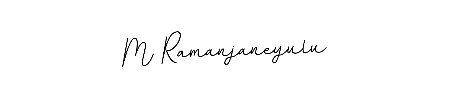 How to make M Ramanjaneyulu name signature. Use BallpointsItalic-DORy9 style for creating short signs online. This is the latest handwritten sign. M Ramanjaneyulu signature style 11 images and pictures png