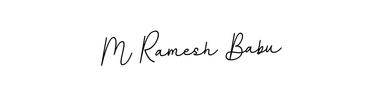 How to make M Ramesh Babu name signature. Use BallpointsItalic-DORy9 style for creating short signs online. This is the latest handwritten sign. M Ramesh Babu signature style 11 images and pictures png