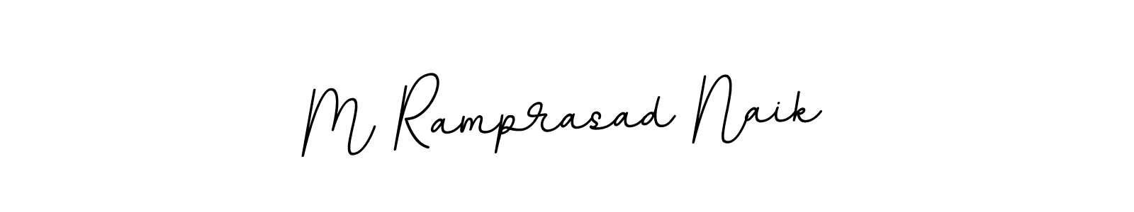 Make a beautiful signature design for name M Ramprasad Naik. With this signature (BallpointsItalic-DORy9) style, you can create a handwritten signature for free. M Ramprasad Naik signature style 11 images and pictures png