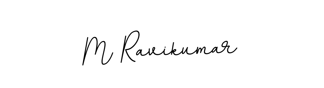 The best way (BallpointsItalic-DORy9) to make a short signature is to pick only two or three words in your name. The name M Ravikumar include a total of six letters. For converting this name. M Ravikumar signature style 11 images and pictures png