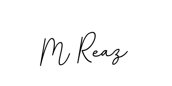 Create a beautiful signature design for name M Reaz. With this signature (BallpointsItalic-DORy9) fonts, you can make a handwritten signature for free. M Reaz signature style 11 images and pictures png