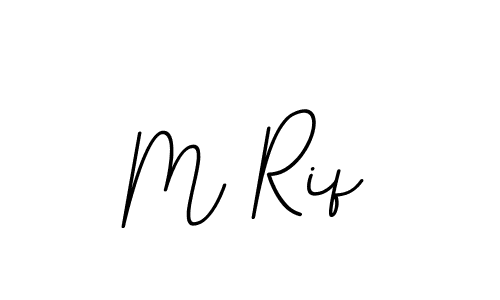 The best way (BallpointsItalic-DORy9) to make a short signature is to pick only two or three words in your name. The name M Rif include a total of six letters. For converting this name. M Rif signature style 11 images and pictures png