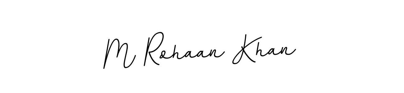 This is the best signature style for the M Rohaan Khan name. Also you like these signature font (BallpointsItalic-DORy9). Mix name signature. M Rohaan Khan signature style 11 images and pictures png