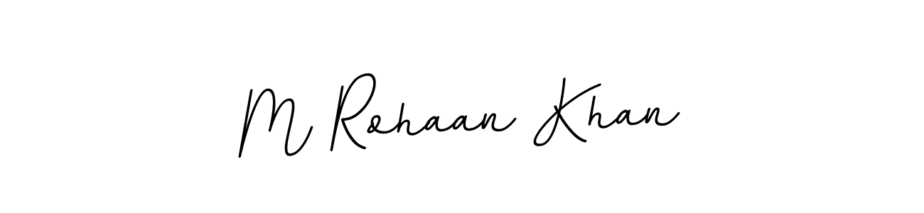 This is the best signature style for the M Rohaan Khan name. Also you like these signature font (BallpointsItalic-DORy9). Mix name signature. M Rohaan Khan signature style 11 images and pictures png