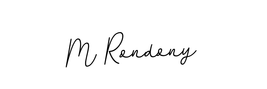 How to make M Rondony name signature. Use BallpointsItalic-DORy9 style for creating short signs online. This is the latest handwritten sign. M Rondony signature style 11 images and pictures png