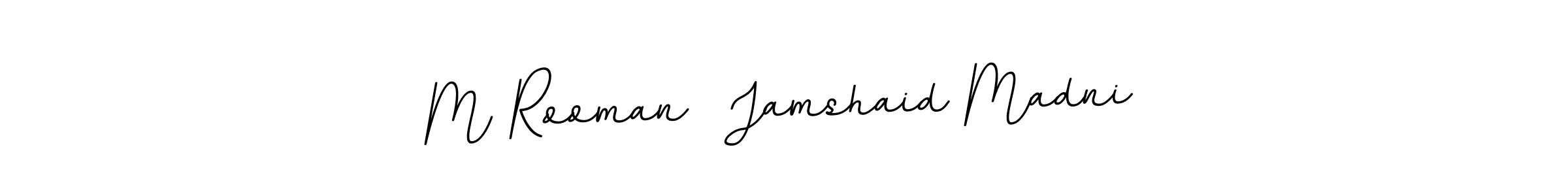 Similarly BallpointsItalic-DORy9 is the best handwritten signature design. Signature creator online .You can use it as an online autograph creator for name M Rooman  Jamshaid Madni. M Rooman  Jamshaid Madni signature style 11 images and pictures png