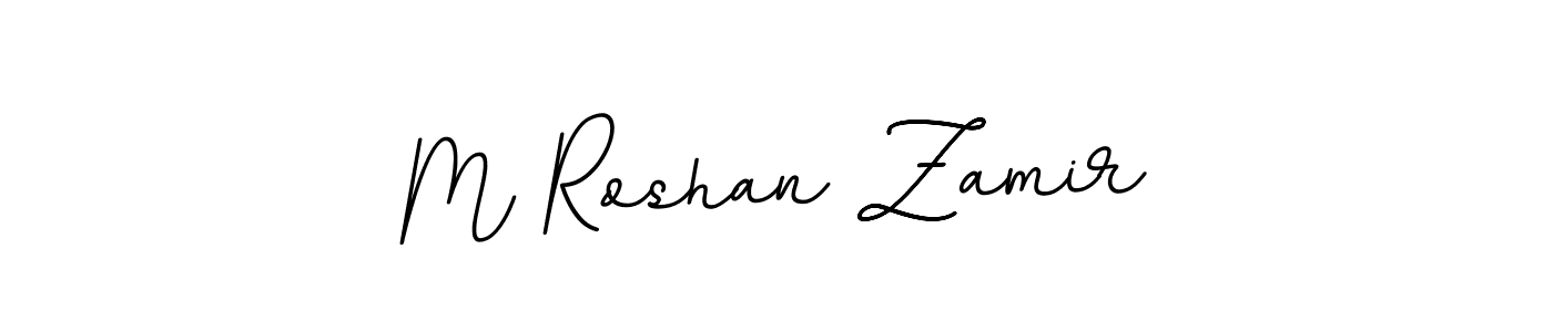 Design your own signature with our free online signature maker. With this signature software, you can create a handwritten (BallpointsItalic-DORy9) signature for name M Roshan Zamir. M Roshan Zamir signature style 11 images and pictures png