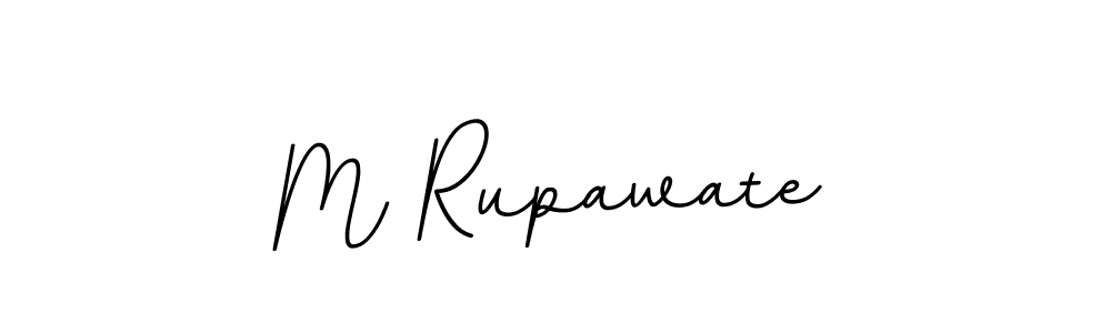 The best way (BallpointsItalic-DORy9) to make a short signature is to pick only two or three words in your name. The name M Rupawate include a total of six letters. For converting this name. M Rupawate signature style 11 images and pictures png