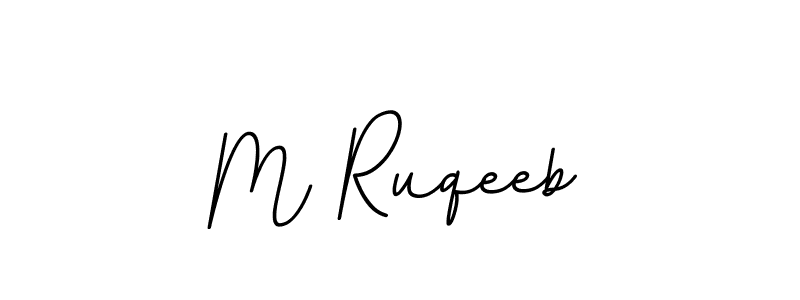 You should practise on your own different ways (BallpointsItalic-DORy9) to write your name (M Ruqeeb) in signature. don't let someone else do it for you. M Ruqeeb signature style 11 images and pictures png