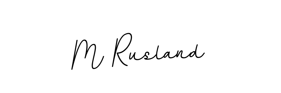 How to make M Rusland signature? BallpointsItalic-DORy9 is a professional autograph style. Create handwritten signature for M Rusland name. M Rusland signature style 11 images and pictures png